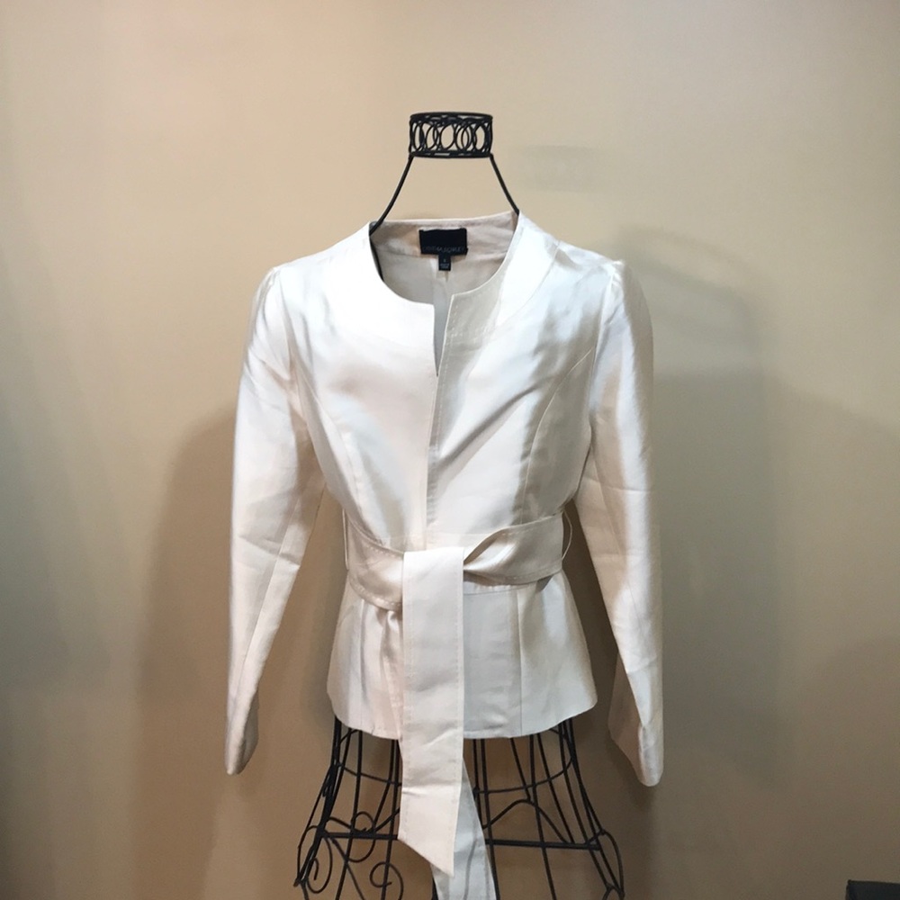 Cynthia Rowley Silk belted evening jacket